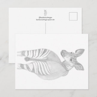 Okapi, afrikanskt vilda djur vykort