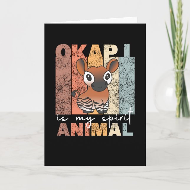 Okapi är mitt andliga djur - Okapis är cute Kort (Framsida)