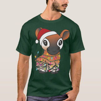 Okapi Christmas Christmas Animal Fairy Lights With T Shirt