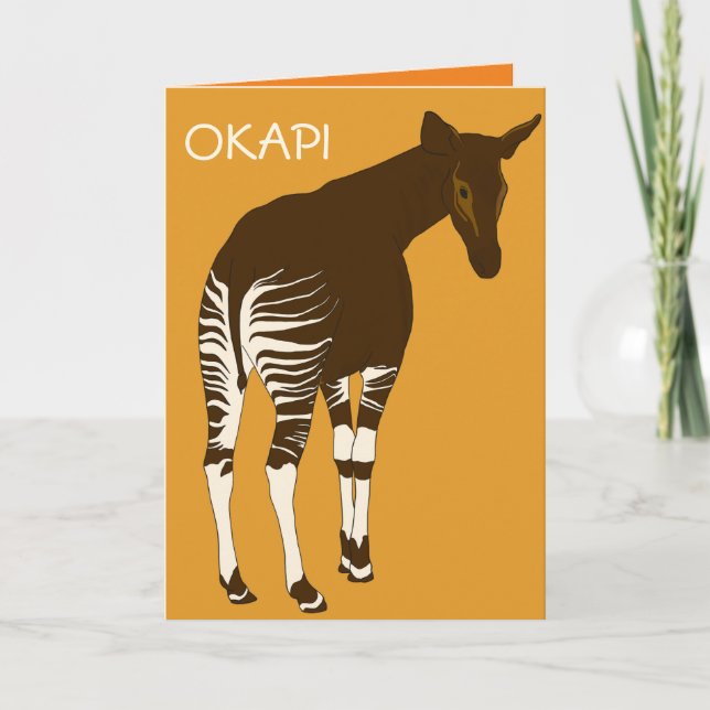 Okapi-gratulationskort Kort (Framsida)