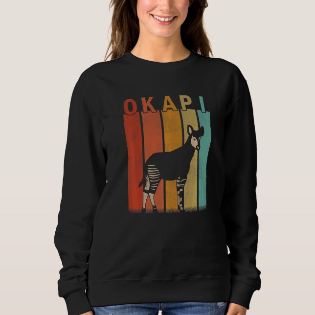 Okapi i nöd  Män Kvinnor Barn Söt Okapi Retro T Shirt (Framsida)