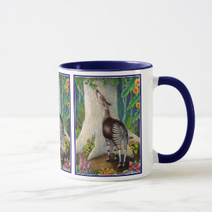 Okapi i rainforesten mugg