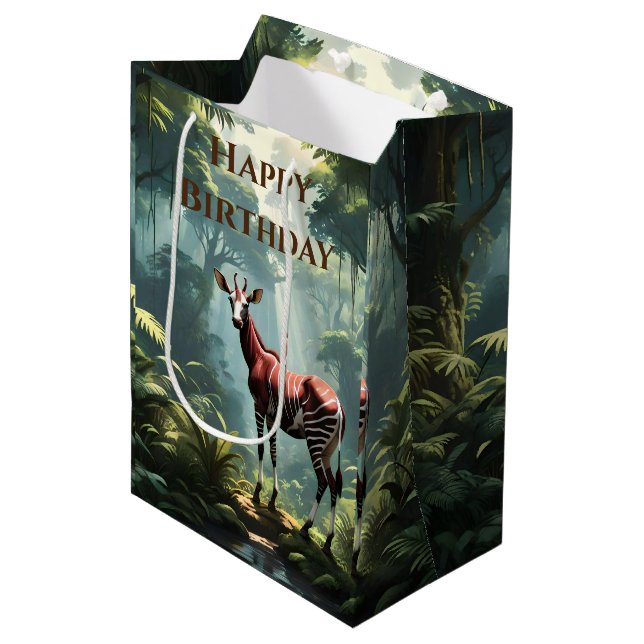 Okapi i regnskogen (Zebra Giraffe) (Framsidan Vinklad)