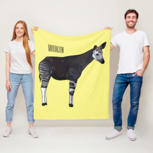 Okapi-illustration av tecknad fleecefilt