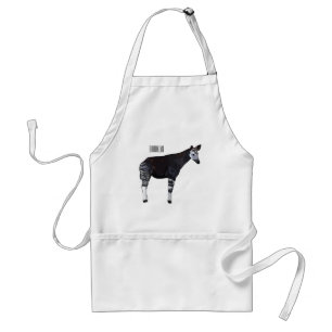 Okapi-illustration av tecknad förkläde