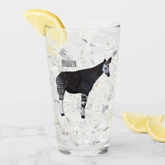 Okapi-illustration av tecknad glaskopp (Framsida Ice)