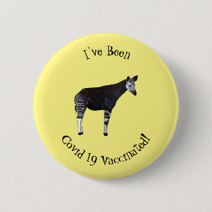 Okapi-illustration av tecknad knapp