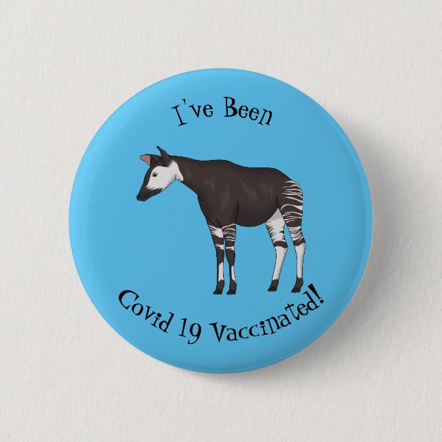 Okapi-illustration av tecknad knapp (Framsida)