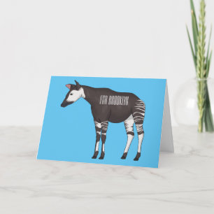 Okapi-illustration av tecknad kort