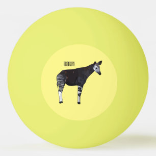 Okapi-illustration av tecknad pingisboll