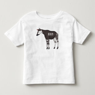 Okapi-illustration av tecknad t shirt