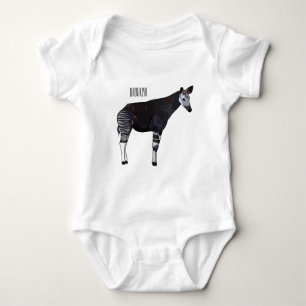Okapi-illustration av tecknad t shirt