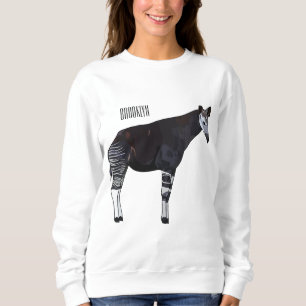 Okapi-illustration av tecknad t shirt