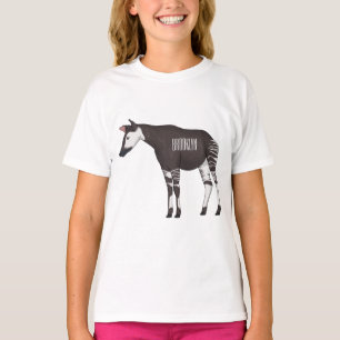 Okapi-illustration av tecknad t shirt