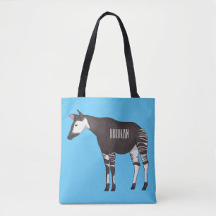 Okapi-illustration av tecknad tygkasse