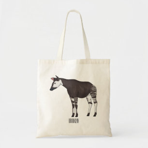 Okapi-illustration av tecknad tygkasse
