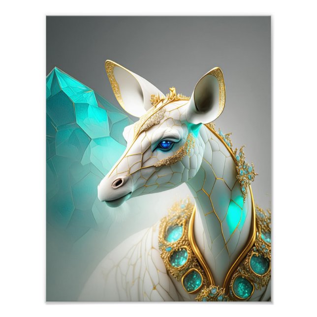 OKAPI MOTU Skogen Giraffe Island Lemuria Fototryck (Framsidan)