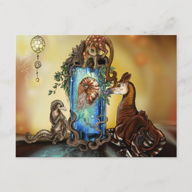 Okapi och Oddlings Vykort (Framsida)