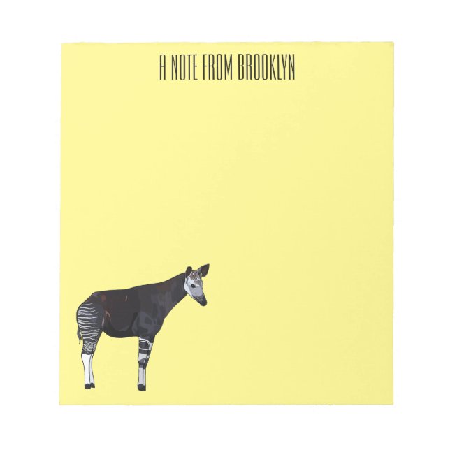 Okapi serieillustration anteckningsblock (Framsida)