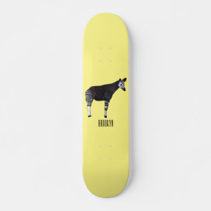 Okapi serieillustration mini skateboard bräda 18,5 cm