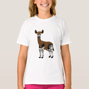 Okapi Tecknad, Majestic Okapi Animal, Okapi Älskar T Shirt