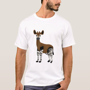 Okapi Tecknad, Majestic Okapi Animal, Okapi Älskar T Shirt