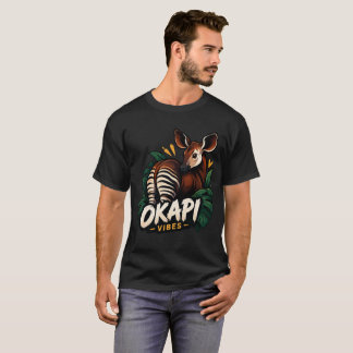 Okapi Vibes Sällsynt Djungelkonst för Vilda Djur T Shirt