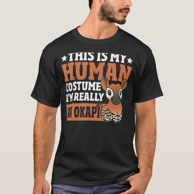 Okapi Vild Animal Okapi Wildlife Zoologist Okapi T Shirt (Framsida)