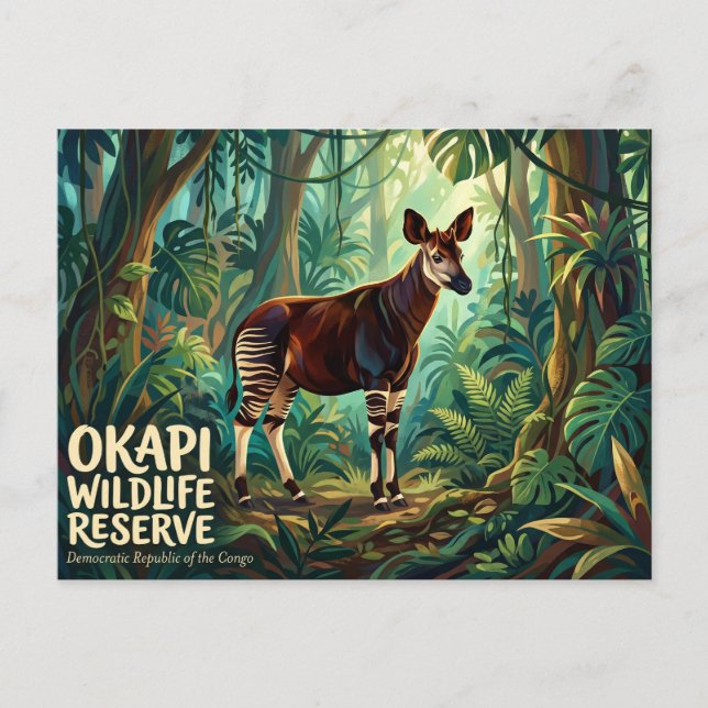 Okapi Wildlife Reserve Vykort (Framsida)