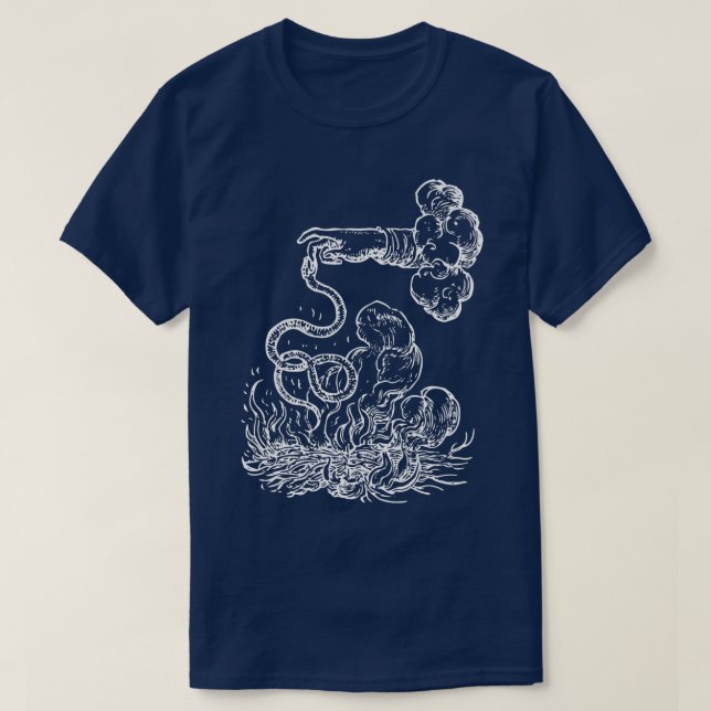 Ökar skevheter för snake-vitt t shirt (Design framsida)