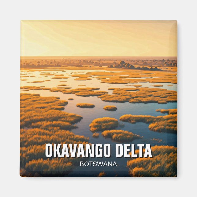 Okavango Delta Botswana Magnet (Framsidan)