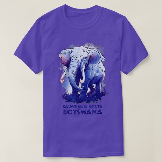 Okavango Delta Botswana Safari nationalparksspel T Shirt (Design framsida)