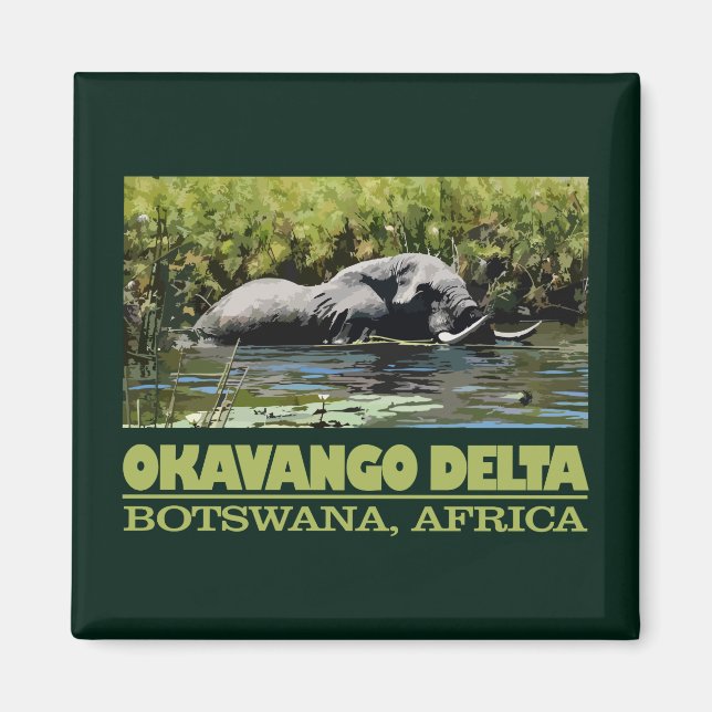 Okavango Delta Magnet (Framsidan)