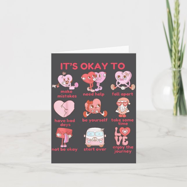 Okay Mental Health Valentines School Kort (Framsida)