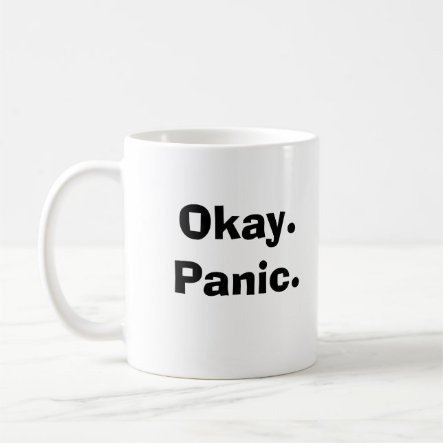 Okay.Panic. Kaffemugg (Vänster)