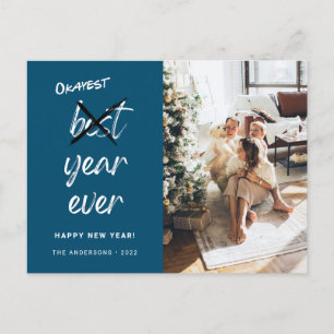 Okayest-året någonsin med fotofamiljen - nyårskale vykort