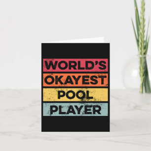 Okayest Bassäng Player Funny Bassäng Billiards Man Kort