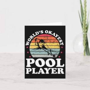Okayest Bassäng Player Funny Billiards Älskare Pap Kort