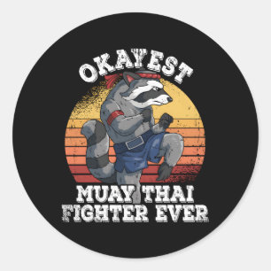 Okayest Muay Thai Fighter nånsin Muay Thai Runt Klistermärke