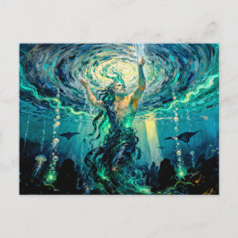 Okeanos Ur-Titan för Oceanen från grekisk M Vykort