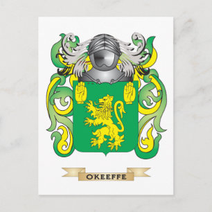 O'Keeffe Jackar av Arm (Family Crest) Vykort