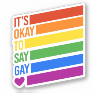 Okej att säga gay klistermärken
