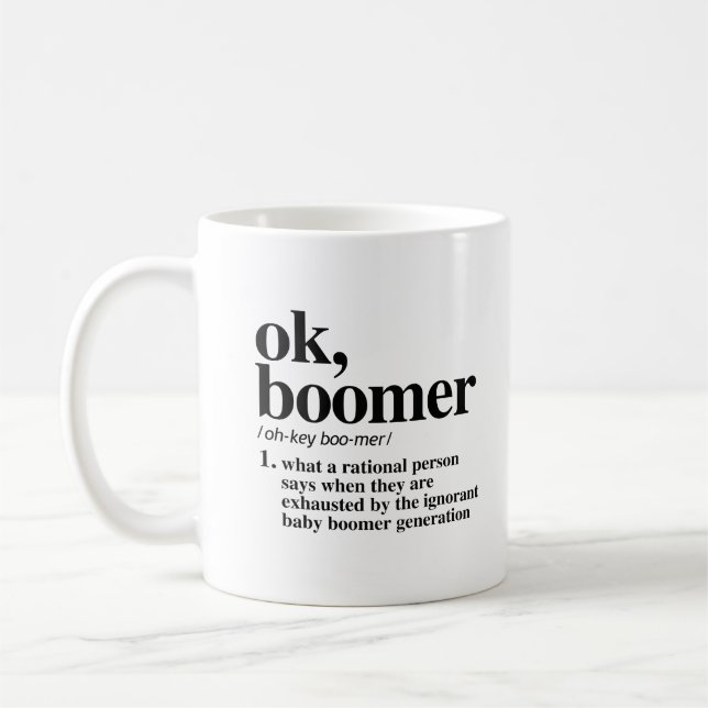 Okej, Boomer-definition Kaffemugg (Vänster)