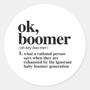 Okej, Boomer-definition Runt Klistermärke