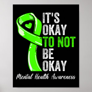 Okej för att inte vara okej - Mental Health Awaren Poster