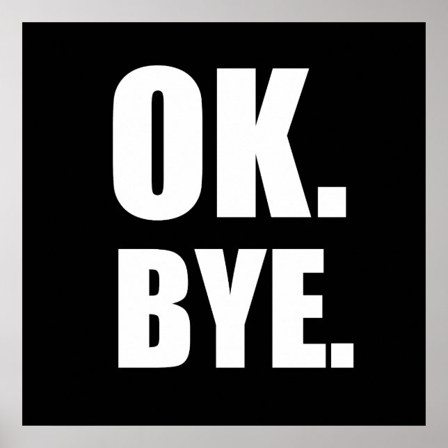 Okej, hej då poster (Framsidan)