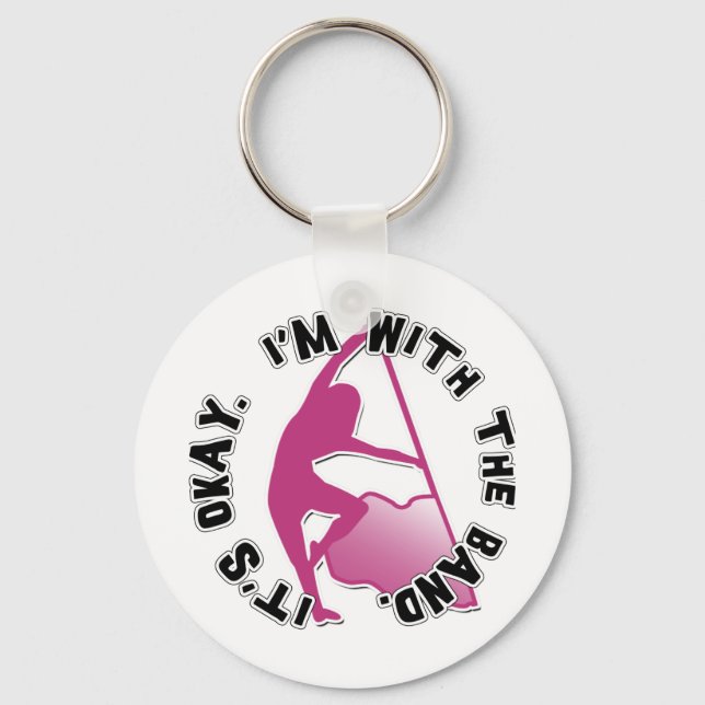 Okej, jag är med bandet nyckelring (Framsida)