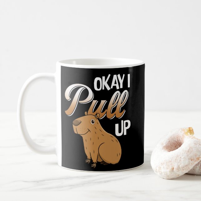 Okej, jag drar upp Capybara Hydrochoerus hydrochae Kaffemugg (Med munk)