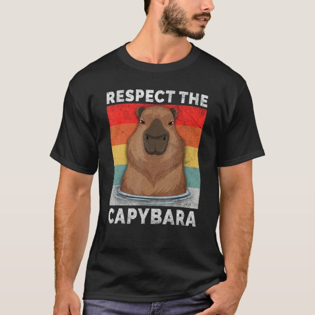 Okej, jag drar upp Capybara Rodent Cute Capibara D T Shirt (Framsida)