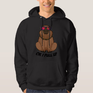 Okej jag drar upp Capybara solglasögon Strand Cap Hoodie
